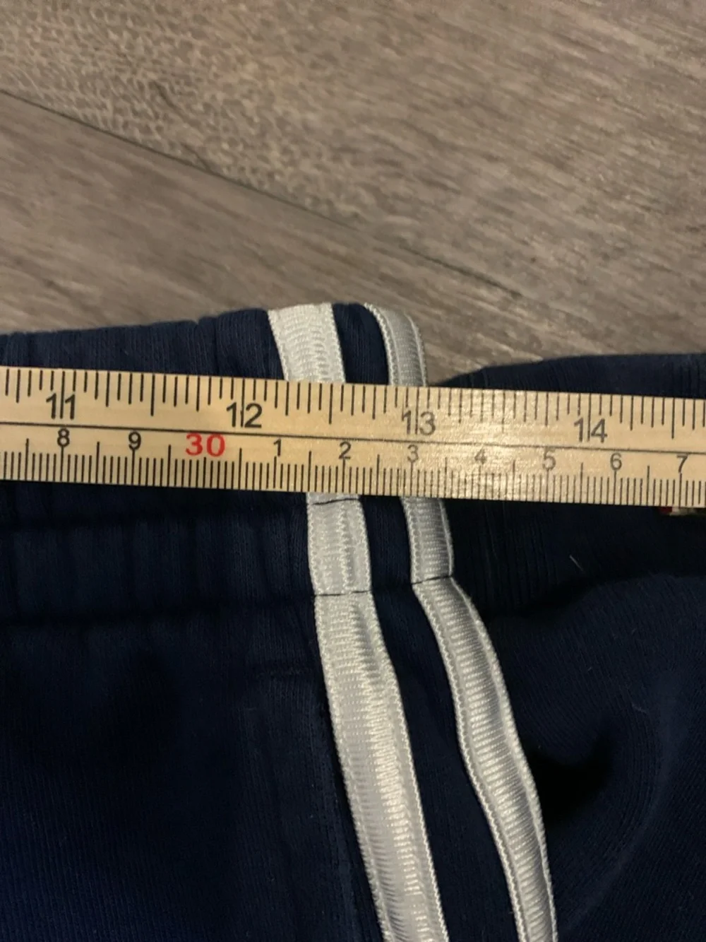 adidas Navy Sweat Joggers with White Side Stripes - Picture 4 of 5
